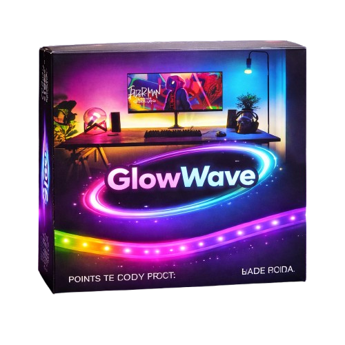 GlowWave Smart LED Strip Lights — 16.4ft RGB, App & Bluetooth Control