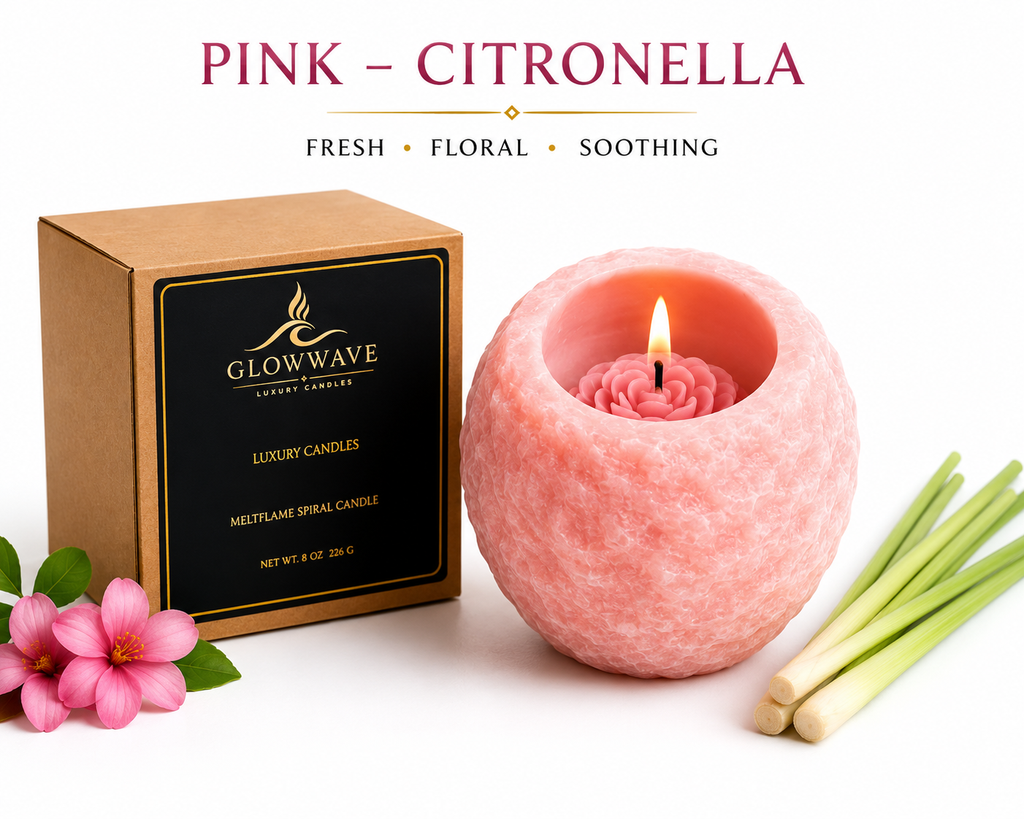 GlowWave MeltFlame Spiral Candle — Premium Handcrafted Aromatherapy Candle