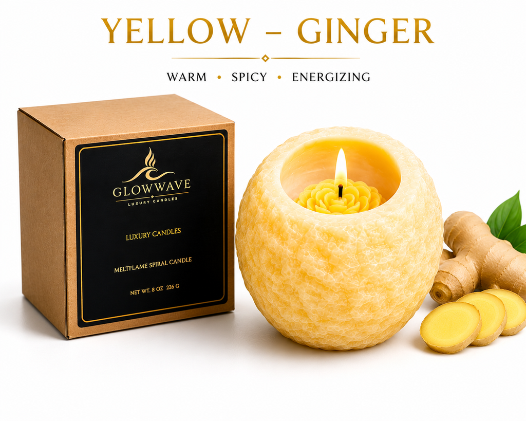 GlowWave MeltFlame Spiral Candle — Premium Handcrafted Aromatherapy Candle