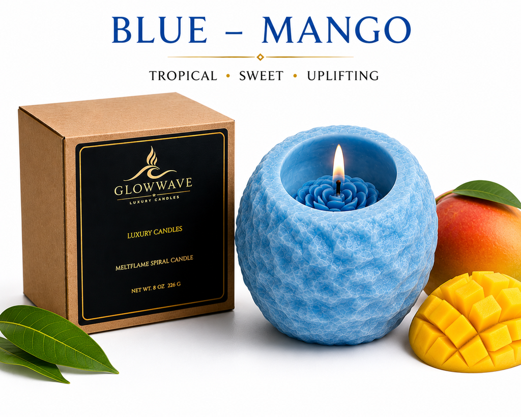 GlowWave MeltFlame Spiral Candle — Premium Handcrafted Aromatherapy Candle